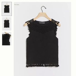 Anthropologie Daniela Tassled Knit Tank